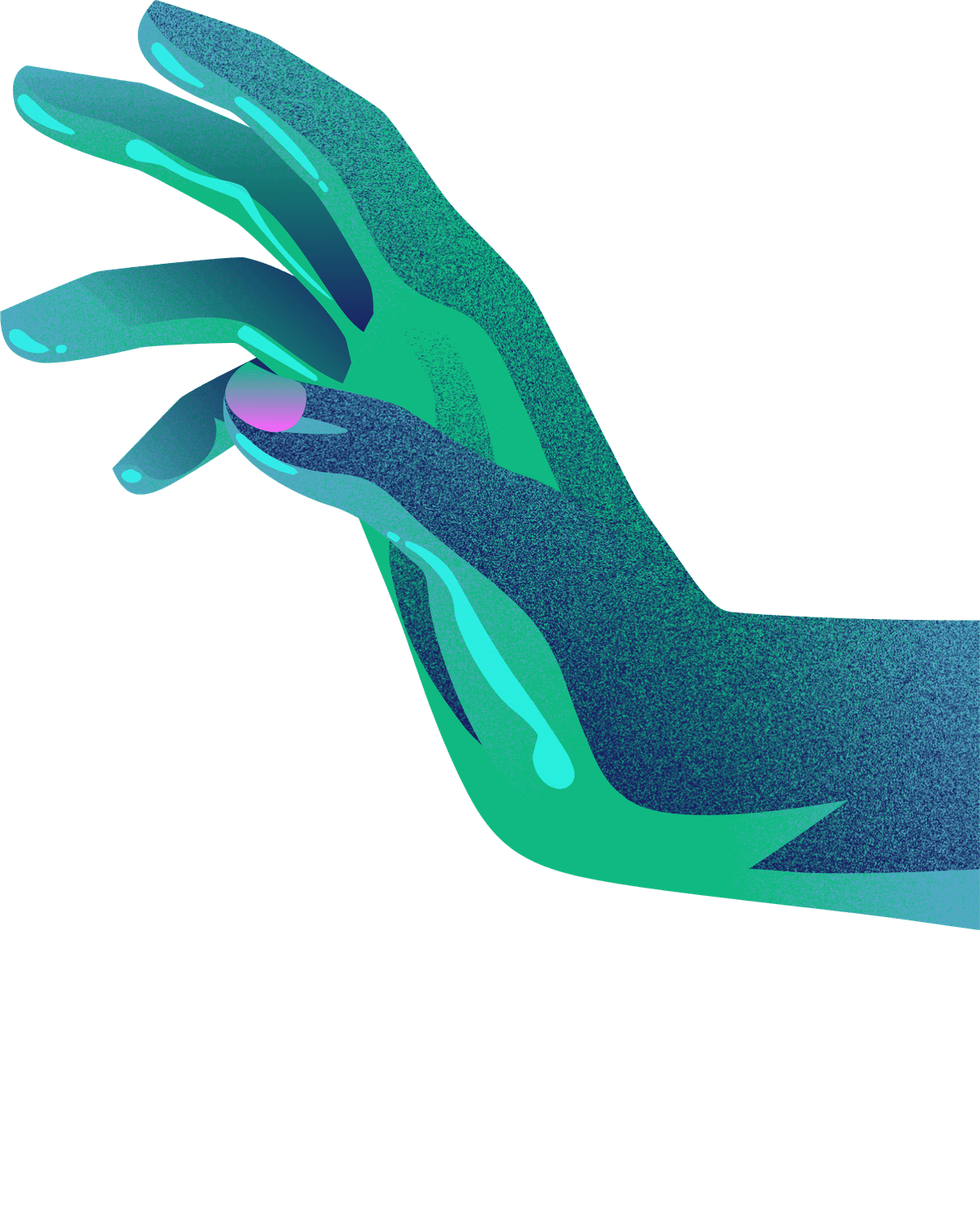 Hand illustration left